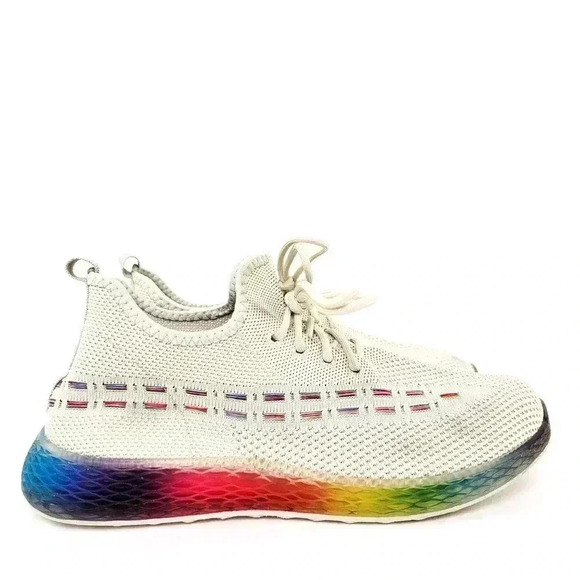 Wanted Streak Rainbow Knit Sneakers - 11 - Picture 1 of 9